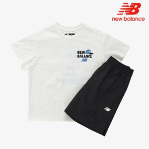 [뉴발란스]뉴발란스 키즈 Baseball 반팔티 세트 NK9YE2501U-10