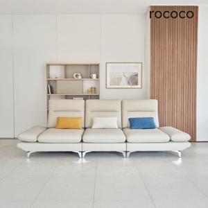 로코코 마일로 카우 천연면피가죽 4인 스윙 기능성 소파(백화점 상품권 증정)