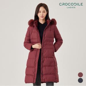 [크로커다일레이디] 폭스퍼후드구스다운롱패딩점퍼_CLAWDW108