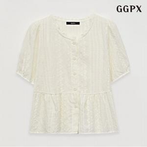 [GGPX]자수 반팔 블라우스 (GOBBA030D)