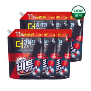 비트 액체 세탁세제 스트롱세븐 2.22L 리필 일반용 x 6개