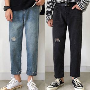 [리빌모아]남자 데일리 찢청 청바지 긴바지 데님 DMS-JES-SAL583