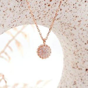 14k 국화꽃 큐빅 목걸이 OPDLN5967