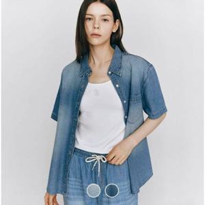 여성 여름 반팔 청남방 데님 셔츠 345514