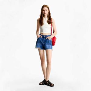 타미진스 여성 미드 블루 데님 핫 팬츠 T32F1NEQ49TWT1