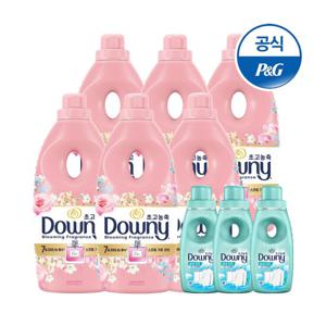 다우니 초고농축 섬유유연제 향수컬렉션 스프링가든1Lx6 +200ml 3개증정