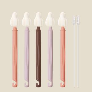 하이비 국내1위 몽글이 롱미니솔5p+빨대솔2p 젖병 젖꼭지 텀블러 세척솔