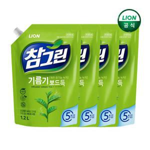 참그린 주방세제 기름기 뽀드득 1.2L 리필 x 4개