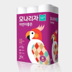 모나리자 녹스 자연이좋은 3겹 30m 30롤 1팩 화장지 휴지_JS
