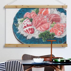 아트박스/꾸밈 da346-우드스크롤_90CmX60Cm_동양화참치회