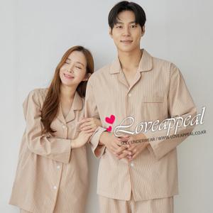 [러브어필] 국산 선염 스트라이프 상하 커플잠옷(WP9581,M9581)