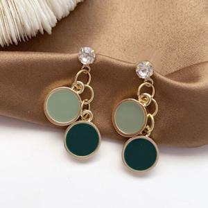 VIDS-SS1761 레이어드 링 큐빅귀걸이