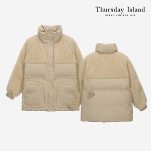 [코벳블랑]배색 믹스 덤블링 다운점퍼(V228MDJ205W)