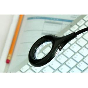 Coms USB 램프 (스탠드형) 18LED 원형 블랙