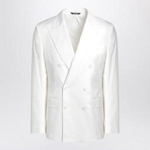 DOLCE&GABBANA White single-breasted cotton jacket G2TV8TGJ422/Q_DOLCE-W0001