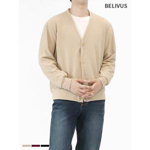 [빌리버스] 남자 브이넥 가디건 니트 스판 간절기 아우터 BCM011