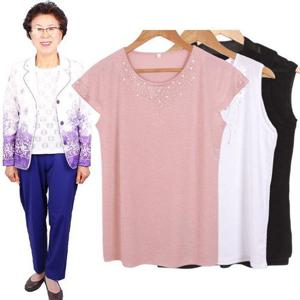 [할마마마][할마마마] 중년여성민소매상의3종10색상 캡소매나시 (8577714)