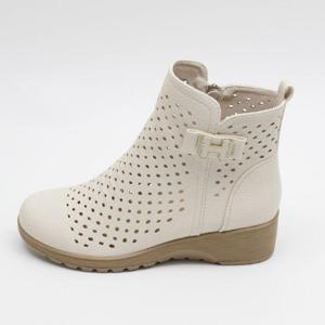 [제이시]제이시 부드러운 소가죽 여자 여름 펀칭부츠 4CM S113