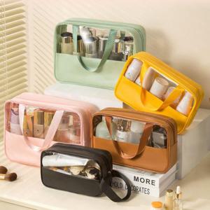 루센트 pu 워시백 세면 파우치 여행용 목욕가방 (WC93873)