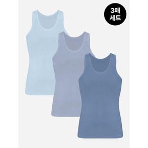 [제임스딘]남성 순면 컬러 민소매 런닝 3매 세트