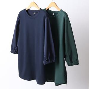 빅사이즈사랑해요 D485L204 셔링카밀롱배색8부티 MN