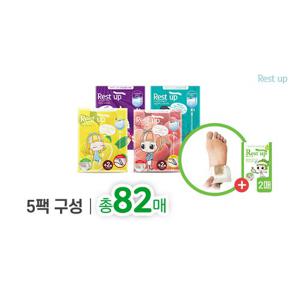 레스트업 발 수액패치 16매 x5팩 +추가 2매 (총 82매)