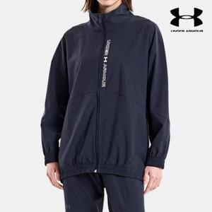 [언더아머]언더아머 바람막이 여성 UA 우븐 오버사이즈 풀 집 재킷 1369890-002