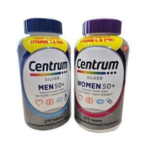 [Centrum] 센트룸 실버 50+ 멀티비타민 275정 남성&여성 세트 50세이상