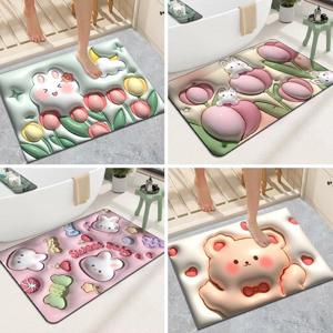 지알비 규조토 발매트 빨아쓰는 화장실 욕실 주방 3D 입체 매트