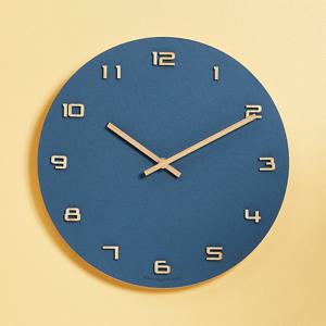 HC 플랫우드 3D나무바늘 무소음 슬림 벽걸이대형 거실 집들이선물 인테리어벽시계29CM