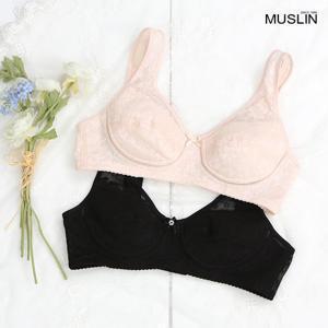 여성 여름 엄마옷 모슬린 인견 레이스 노와이어브라 UW104005 마담/미시옷/중년여성의류/빅사이즈