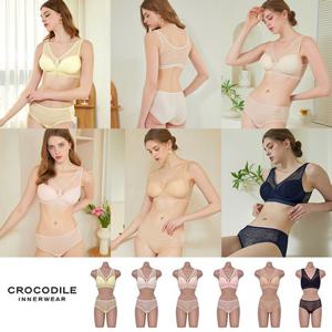 [앱10%적립 ][크로커다일](87차) 에어리핏 풀레이스 감탄브라팬티 6세트(총12종)