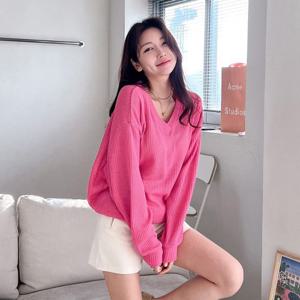 빅사이즈 304 브이가오리시스루니트티 DBNP171