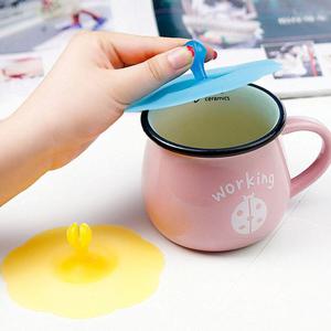 실리콘컵뚜껑 머그컵덮개 컵뚜껑 컵덮개 2P