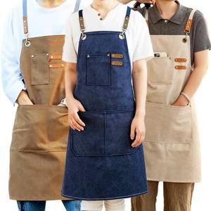 고퀄 캔버스앞치마 카페 바리스타 공방 주방 미용 다용도 롱 방수앞치마 6color