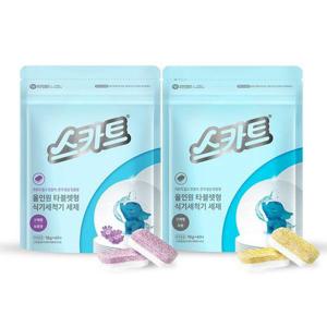 [유한킴벌리]스카트 올인원 타블렛 식기세척기 세제 10g 60개 2팩