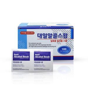 소독솜 알콜티슈 100매 알콜솜 알콜스왑