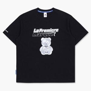 [르꼬끄 스포르티브]르꼬끄 공용 루즈핏 그래픽 반팔 티셔츠 블랙 QP123LRS21