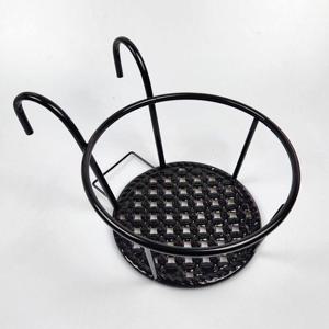 (WF00350) 베란다 화분 정리 블랙 철제 화분걸이대