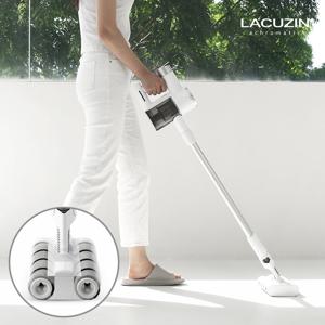 라쿠진 듀얼브러쉬 저소음 진공 무선 청소기+전용거치대 LCZ2116WT