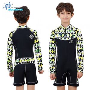 아쿠아룩 1.5mm 래쉬가드형 원피스 수영복 아일랜드 옐로우 OP 아동수영복 아쿠아슈트 래쉬가드