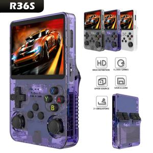 128GB/64GB R36S 레트로 휴대용 비디오 게임 콘솔 리눅스 시스템 3.5인치 IPS 화면 휴대용 포켓 비디오 플레이어 게임보이 선물