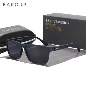 BARCUR 디자인 TR90 선글라스 남성 편광 경량 스포츠 태양 안경 여성 안경 액세서리 Oculos UVAB 보호