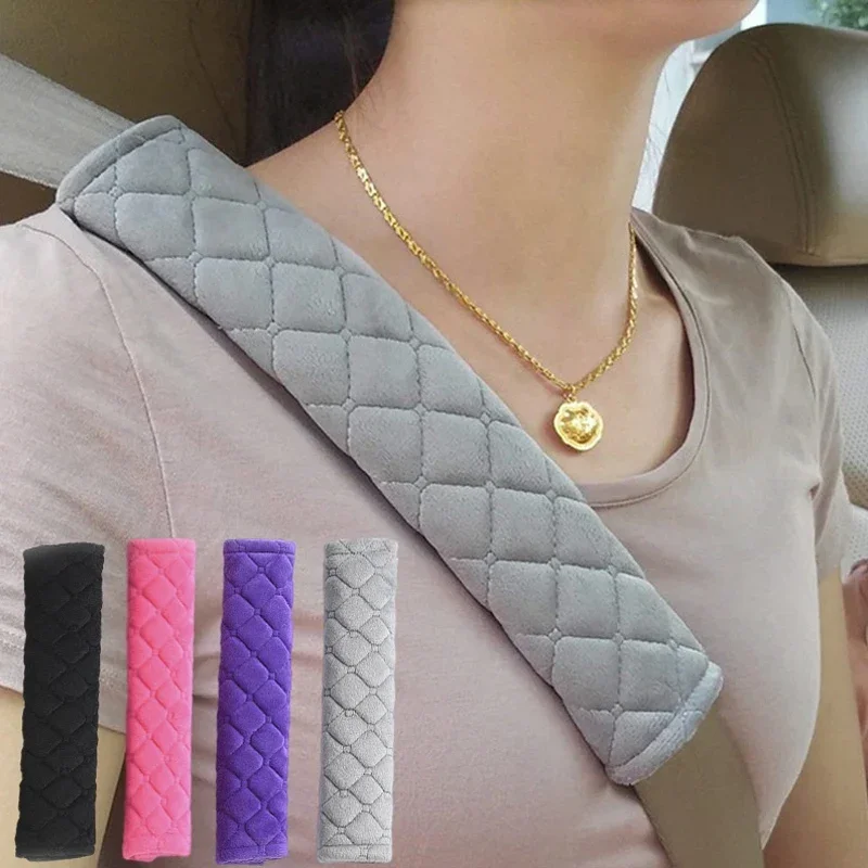 유니버설 카시트 벨트 커버 조정 가능한 플러시 자동차 안전 벨트 커버 어린이를위한 어깨 패드 어린이 성인 자동차 인테리어 액세서리