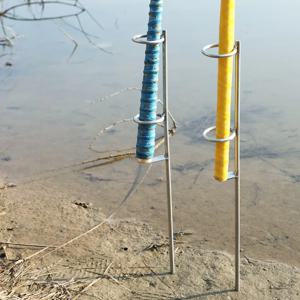 30/40cm 이중 링 낚싯대 고정대, 독립형 낚싯대 거치대, 지면 낚시대 거치대, 야외 낚시 도구