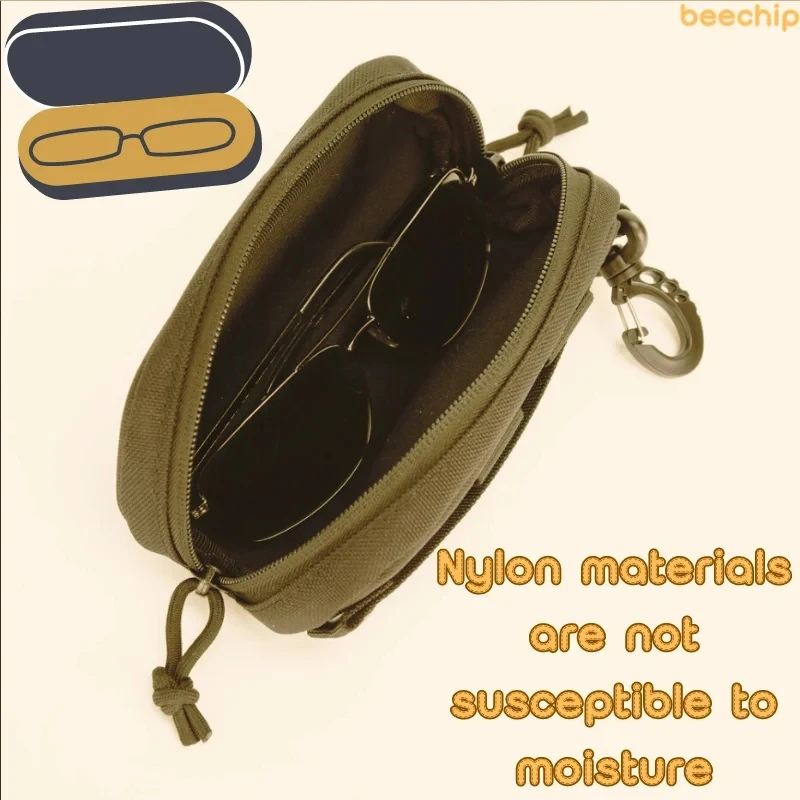 MOLLE 안경 케이스 사냥 충격 방지 보호 고글 케이스 휴대용 야외 선글라스 케이스 - 1000D 나일론