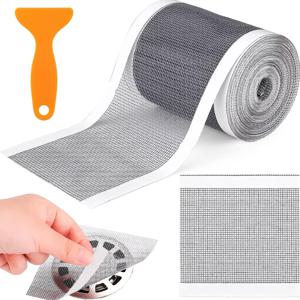 7cm 5-15M 커팅 가능한 샤워 배수구 머리카락 거름망, 자가 접착식 바닥 배수구 스티커, 일회용 메쉬 싱크대 거름망 필터 (욕실용)