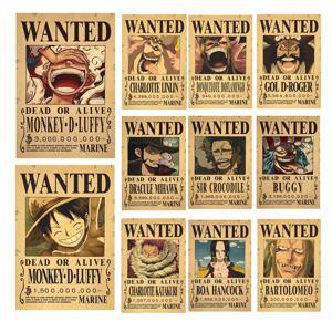 Anime Luffy Gear 5 원피스 바운티 구함 포스터 Nika Ace Kid 피규어 빈티지 거실 벽 장식 스티커 장난감 선물