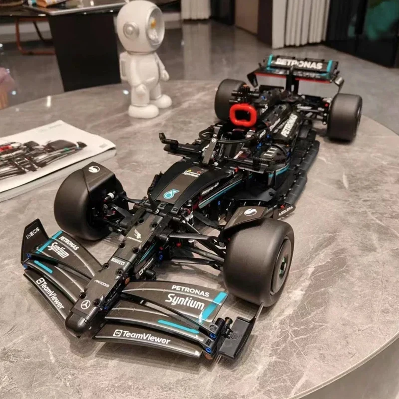 1642PCS 새로운 기술 F1 W14 E 성능 속도 경주 용 자동차 빌딩 블록 벽돌 호환 MOC 차량 모델 자동차 DIY 장난감 선물