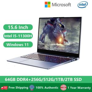 게이밍 오피스 노트북, I5 11 세대, Win11 메탈 노트북, 넷북, 휴대용 컴퓨터 PC, 인텔 I5-11300H 32GB RAM + 1TB 듀얼 M.2 SSD